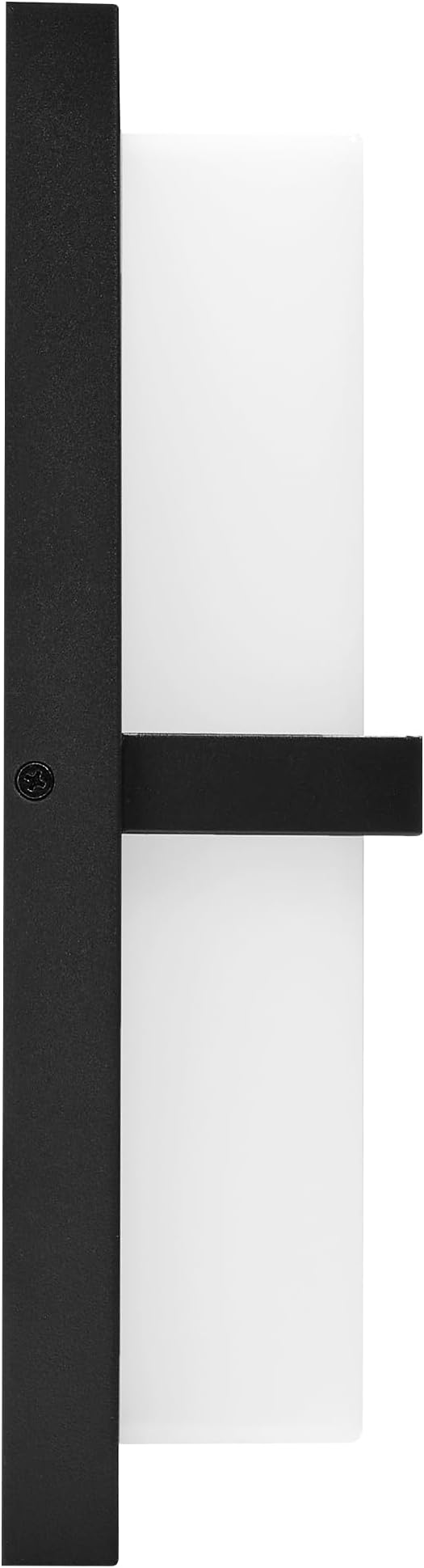 Maxxima LED Porch Lantern Outdoor Wall Light Black with Horizontal Bar &amp Frosted Lens 1000 Lumens 5 CCT 2700K/3000K/3500K/4000K/5000K Modern Exterior Patio Sconce Lantern Dimmable at 120V