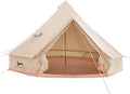MC TOMOUNT Canvas Tent Bell Tent Yurt with Stove Jack Zipped Removable Floor for Glamping Truck Car Camping