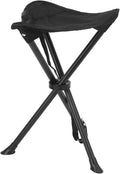 Folding Tripod Stool Foldable Tripod Stool 200KG Load Bearing Anti Slip Good Stability with Non Slip Feet for Outdoor Camping (Black)