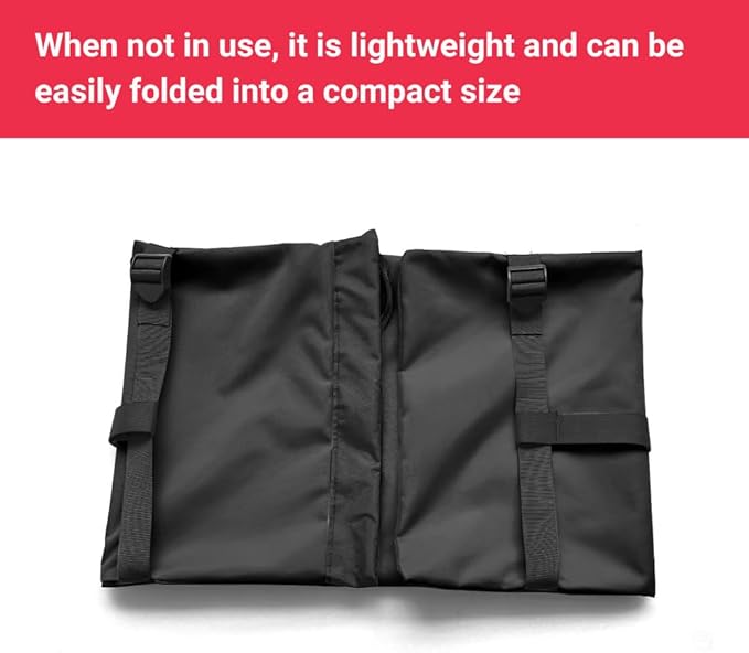 Heavy Duty Camping Chair Replacement Bag with Side Pocket Camp Cover Bags for Carrying Folding Chairs - 48 X 11 Inches Durable 600D Oxford Fabric Extra Wide Mouth Adjustable Strap (Black)