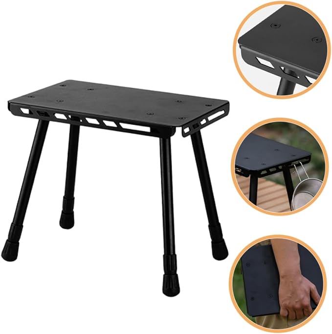 HANABASS Outdoor Portable Folding Camping Table Lightweight Multi-Functional Camp Table for Picnics Bbqs and Camping Trips Sturdy Construction for Small Spaces and Travel