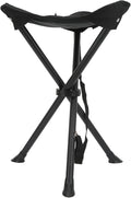 plplaaoo Folding Tripod Stool Heavy Duty Portable Anti Slip Foldable Chair for Outdoor Camping Fishing Picnics Made of 600D Oxford Cloth PVC Waterproof Coating (Black)