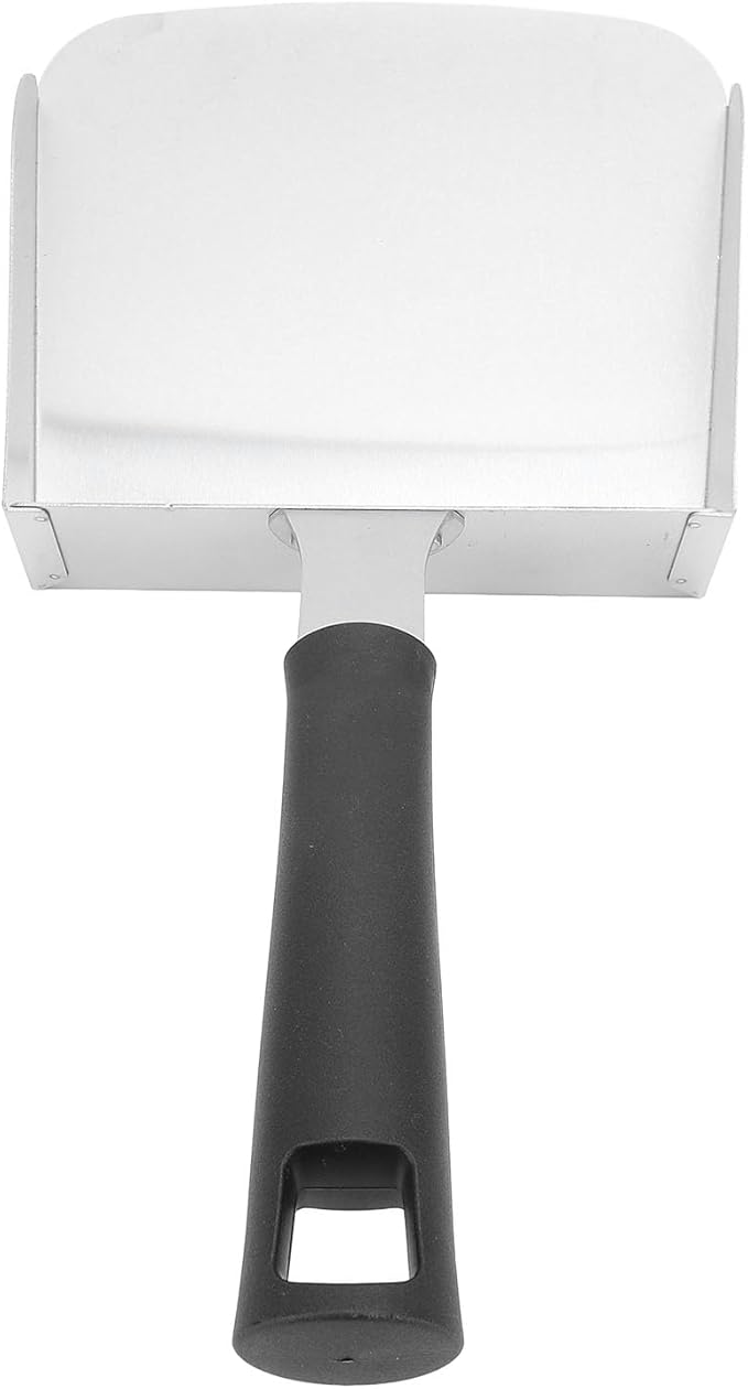 Fabater Stainless Steel Griddle Scoop Wide Opening Design Large Griddle Scoop Food Shovel with Ergonomic Handle for Home Restaurant