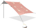 Cute Giraffe Beach Tent Sun Shelter 9.2' x 10.5' Beach Canopy with 4 Sandbags 4 Stability Poles Sand Shovels - Tent Canopy for Beach Camping Fishing Picnics