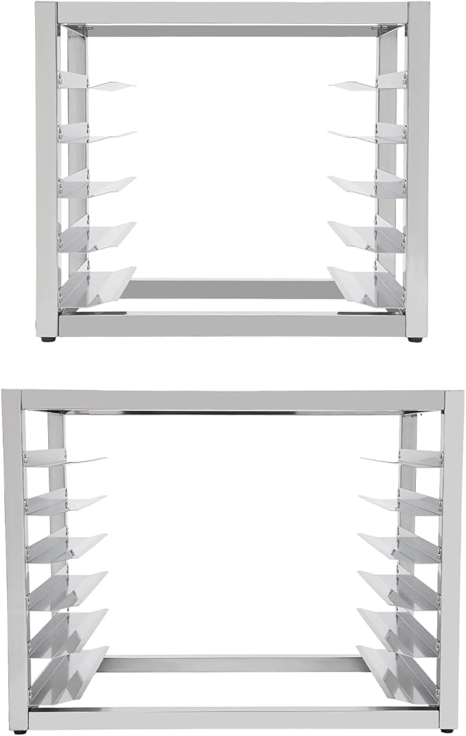 6 Tier Bun Pan Rack Aluminum Bakery Rack for Half or Full Sheets Commercial Dough Pizza Baking Tray Racks Storage Cooling Rack Bread Baking Equipment For Home Restaurant Kitchen (6 Tier)