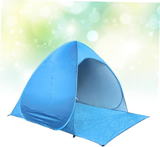 Yardwe 1Pc Automatic Pop Up Beach Tent Lightweight Sunshade for Outdoor Activities Easy Second Setup Portable Camping Tent for Beach Parties UV Protection Blue