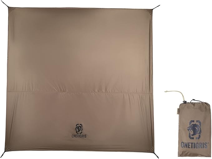 ONETIGRIS Tent Tarp Footprint 94x94 Large Size Waterproof Lightweight Multifunctional Camping Tarp Beach Blanket for Camping Hiking Backpacking