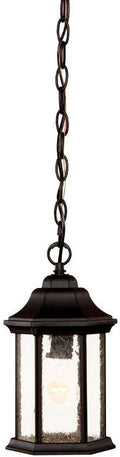 Acclaim 5185BK/SD Madison Collection 1-Light Outdoor Light Fixture Hanging Lantern Matte Black