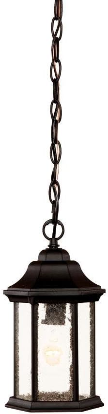 Acclaim 5185BK/SD Madison Collection 1-Light Outdoor Light Fixture Hanging Lantern Matte Black