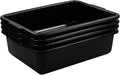 Pekky 32L Large Commercial Bus Box Wash Basin Tub Black 4 Pack