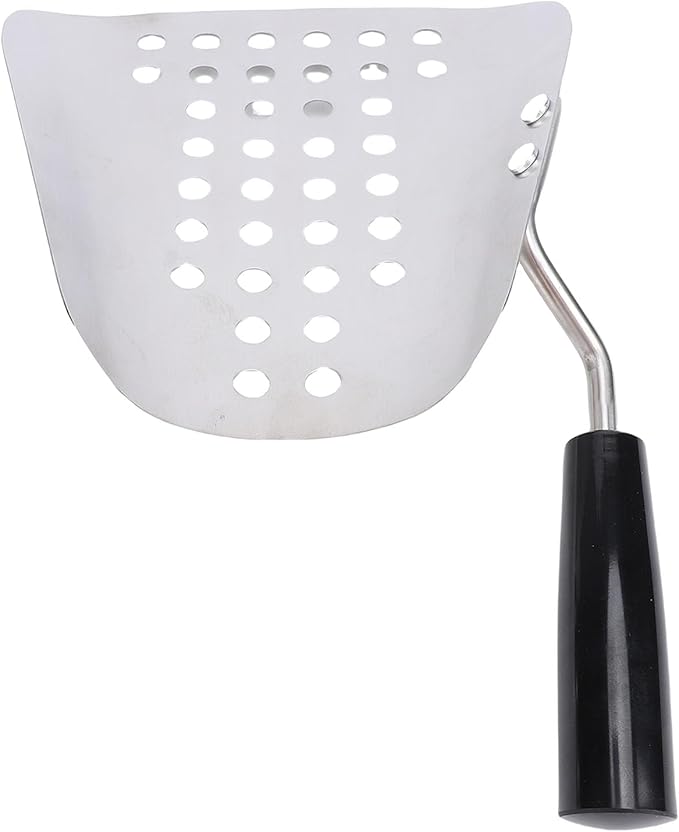 Diydeg Popcorn Scoop Stainless Steel Perforated Quick Fill Tool with Comfortable Plastic Handle for Commercial Restaurant Cinema Concession Stands and Home Use