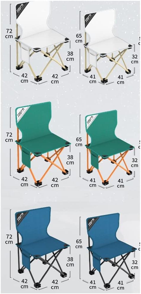 Outdoor Folding Chair Camping Chair Picnic Chair Portable Stool Beach Chair Fishing Chair Camping Supplies(Blue41 * 41 * 65cm)