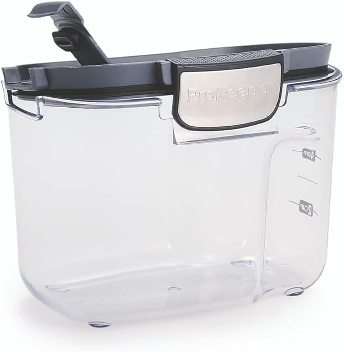 Progressive International ProKeeper+ Clear Plastic Airtight Food Baker's Kitchen Storage Organization Container Canister Set with Magnetic Accessories 2- Piece Set (Specialty Sugar 1.5-Quart)