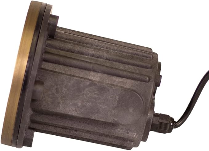 12V Brass In-Ground Well Light (Open Top) with 5W 2700K Warm White MR16 LED Bulb &amp PVC Sleeve for Low Voltage Landscape Lighting of Outdoor Pathway Garden Shrubs Columns or Trees