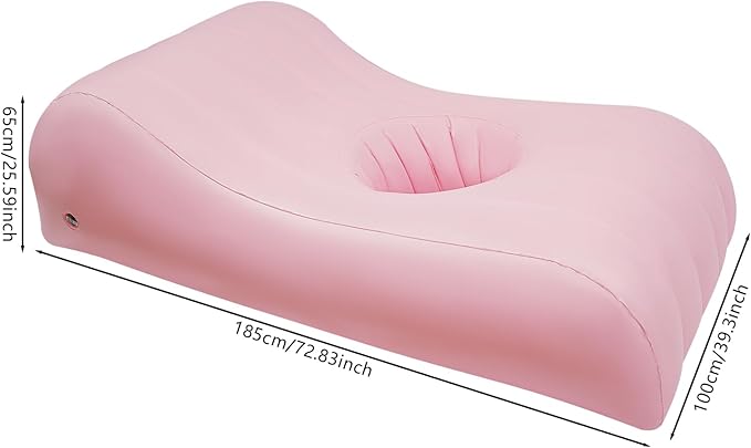 BBL Bed Inflatable Air Mattress with Hole for Sleeping Post Surgery Recovery Blow Up Recline Couch for Brazilian Butt Lift Pregnancy Pillow Blow Up Bed with Hole Air Mattress Sofa w/Pump