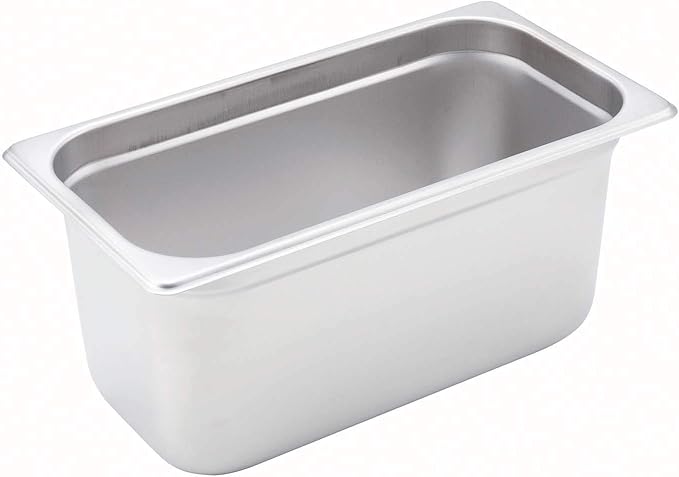 Stainless Steel 1/3 Size Anti-Jamming Steam Table Pan - 6 (22 gauge)