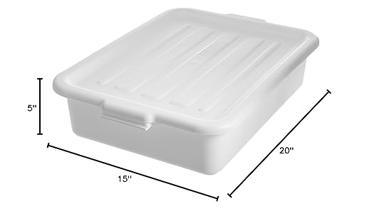 Carlisle FoodService Products N4401002 Comfort Curve™ Ergonomic Wash Basin Tote Box 5 Deep White (Pack of 12)
