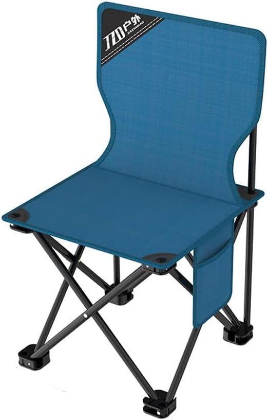 Outdoor Folding Chair Camping Chair Picnic Chair Portable Stool Beach Chair Fishing Chair Camping Supplies(Blue41 * 41 * 65cm)