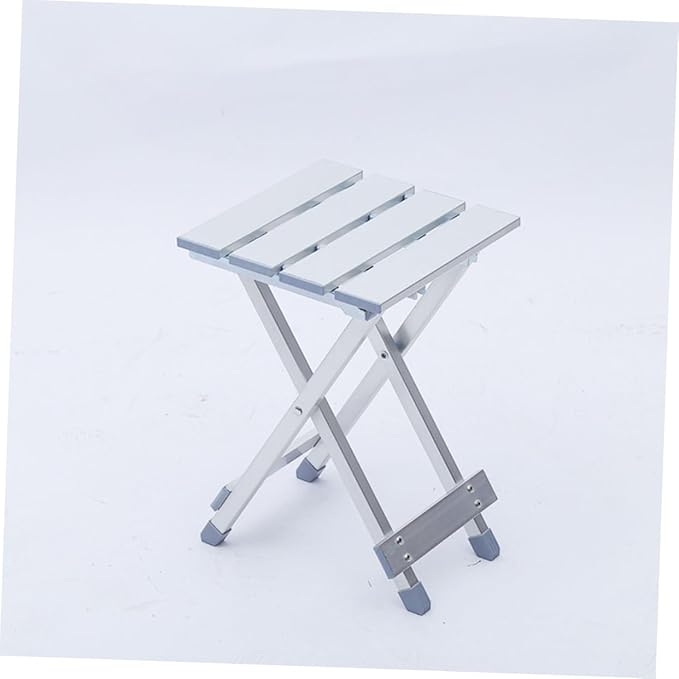 Zerodeko Foldable Camping Chair Portable Aluminum Stool Compact Outdoor Stool for Kitchen Garden
