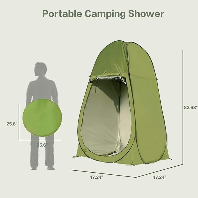 Premium Pop-Up Privacy Tent for Outdoor Showering Changing and Personal Use – Lightweight Quick Setup Compact Foldable Design