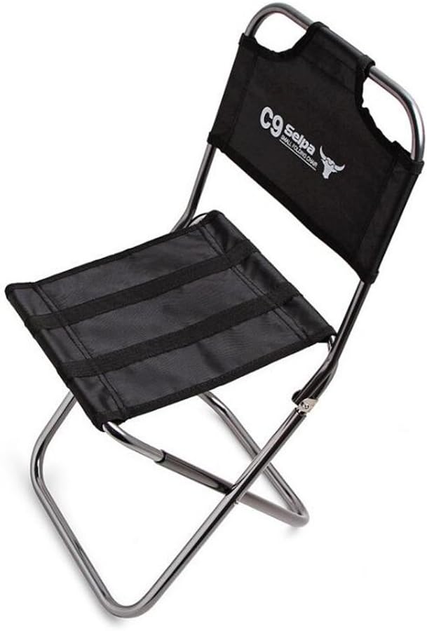 Nadalan Small Outdoor Portable Mini Oxford Folding Chair Aluminum Backrest Chairs Fishing Stool Camping Chair with Carry Bag