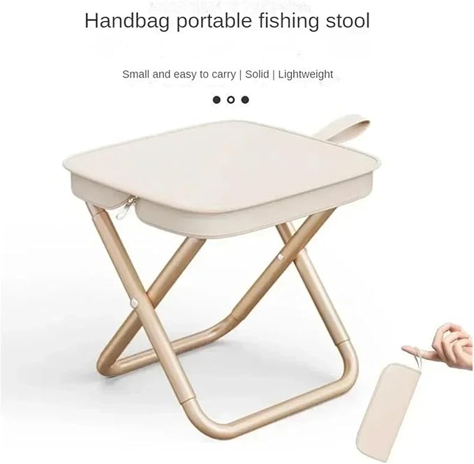 Compatible for Ultralight Foldable Stool 3-in-1 Portable Outdoor Picnic Camping Folding Chair Ultra Light Fishing Travel(Yellow)