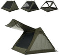 4 Person Canvas Tent with Full Rainfly&ampFootprint Easy Set Up Breathable 4 Season FamilyTent for Winter Outdoor Glamping Car Camping