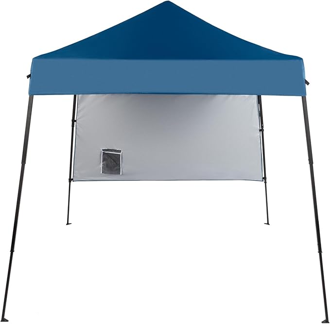 1.8 * 1.8m Beveled Oxford Cloth Black Plastic Sprayed Iron Pipe with One Side Cloth Backpack Storage Bag Folding Shed Sky Blue