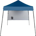 1.8 * 1.8m Beveled Oxford Cloth Black Plastic Sprayed Iron Pipe with One Side Cloth Backpack Storage Bag Folding Shed Sky Blue