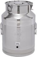 28L Stainless Steel Milk Can Heavy Duty Food Storage &amp Transport Container for Dairy Wine Grains Ideal for Home Farm &amp Commercial Use With a Faucet