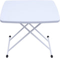 Portable Folding Table for Camping and Outdoor Dining Plastic Lightweight Picnic Desk with Cross-Leg Design Compact Portable Folding Dining Table for Backyard and Travel