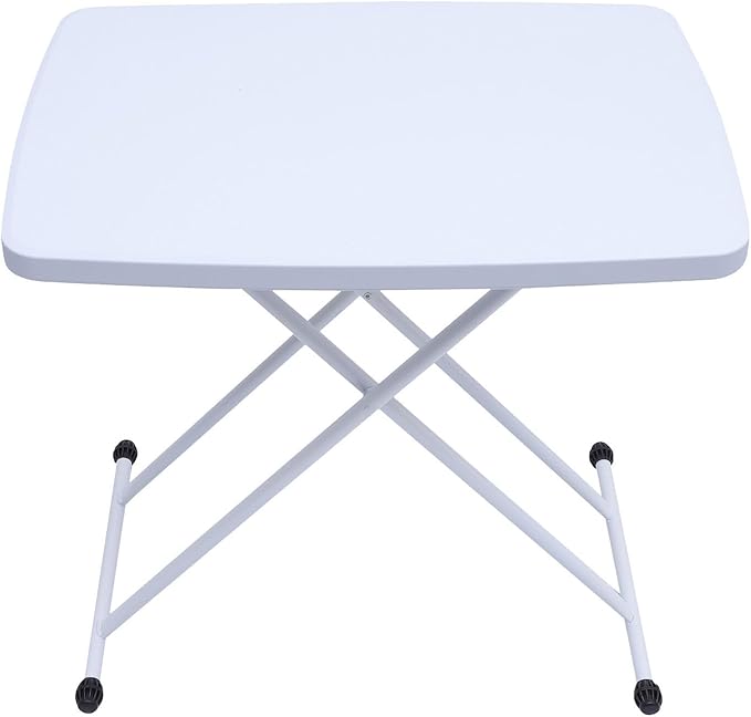 Ciieeo Portable Folding Dining Table Outdoor Plastic Portable Desk for Camping Picnic Backyard Use