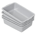 Set of 4 35 L Large Commercial Bus Tubs Restaurant Plastic Bus Box Gray