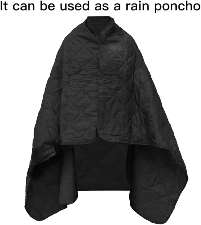 LOOGU Camo Blanket Waterproof Insulation Poncho Liner for Outdoor Camping Hiking Hunting Survival Backpacking Picnicking