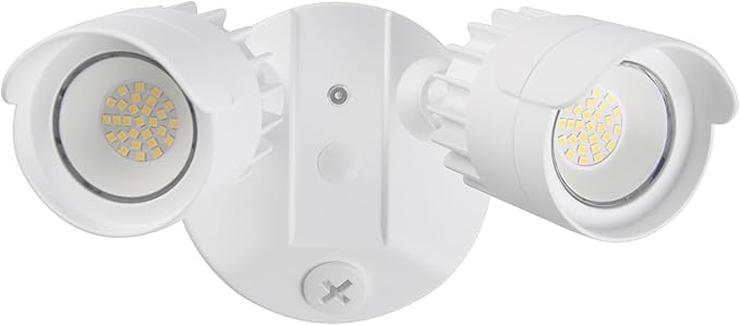 LED Flood Lights Outdoor 34W 3500LM Dusk to Dawn Dual-Head Flooflight IP65 Waterproof Exterior Security Lights Wall Light for Ourside Patio Garage Yard (White) (1)