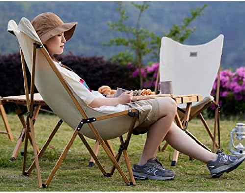 Picnic Chair Folding Chair Camping Camping Picnic Chair Portable Fishing Chair Stool Beach Chair(Color:Beige)