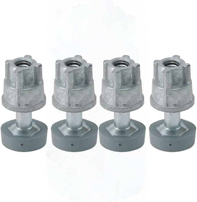 TrueCraftware- Set of 4 Foot and 3/8-16 Threaded Insert Wire Shelving Unit Post Leveler - Leveler for Metal Storage Shelves Wire Shelving Rack for Precise Height Adjustments Kitchen Storage