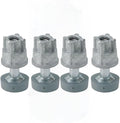 TrueCraftware- Set of 4 Foot and 3/8-16 Threaded Insert Wire Shelving Unit Post Leveler - Leveler for Metal Storage Shelves Wire Shelving Rack for Precise Height Adjustments Kitchen Storage