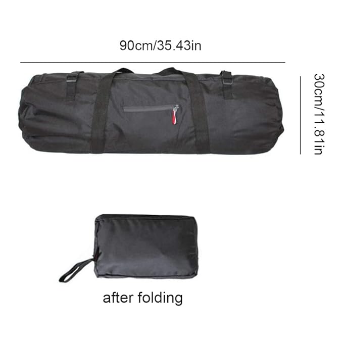 1PC Tent Bag Waterproof Zipper Duffel Bag with Handles 35x12x12 Inch 20KG Heavy Loading Foldable Anti-Theft Camping Tent Storage Bag Carrying Case.
