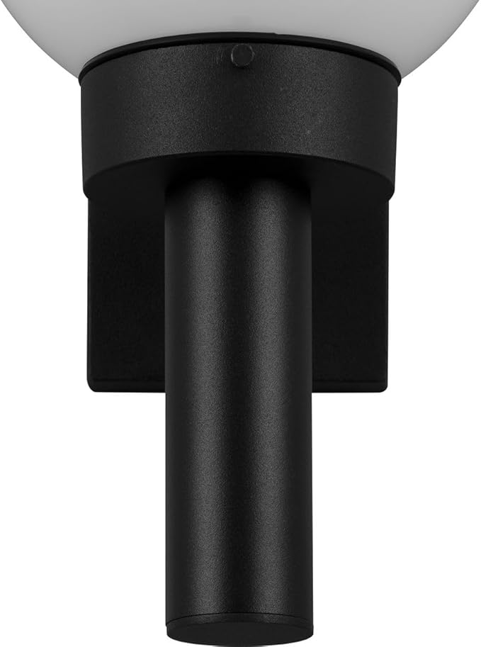 Progress Lighting Acrylic Globe 1-Light Shatter-Resistant Acrylic Shade Modern Outdoor Wall Lantern Light Outdoor P5626-60 Matte Black