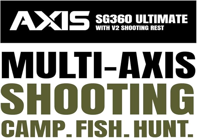 NEXCAM® AXIS SG 360 Ultimate Shooting Chair with AXIS V2 Shooting Rest. Rocking Chair. Dual-axis Swivel and Tilting Chair. Camp. Fish. Hunt. Patent Pending