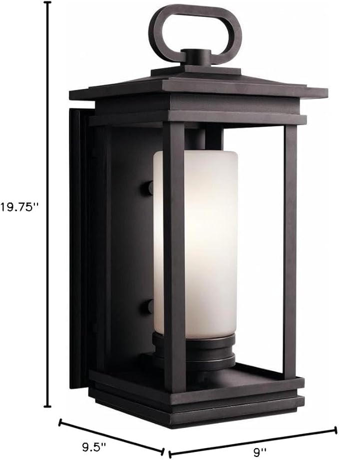 Kichler 49476RZ South Hope Outdoor Wall 1-Light Rubbed Bronze 19.75