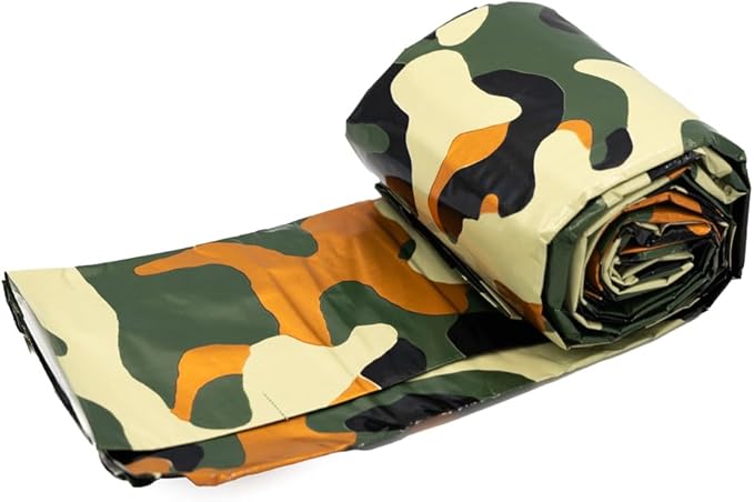 Survival Frog Tact Bivvy 2.0 Emergency Sleeping Bag with Stuff Sack Carabiner &amp Survival Whistle – Compact Lightweight Waterproof Reusable Thermal Bivy Sack Shelter Kit