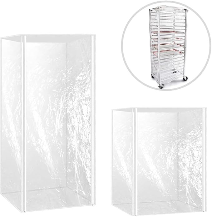 Premium PVC Bun Rack Cover with Zipper Closure Ensures Hygiene and Freshness of Baked Items in Bakeries