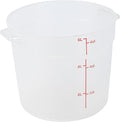 Restaurantware-Met Lux 6 Quart Food Storage Container 1 Translucent Storage Container - Lids Sold Separately Red Volume Markers Dishwashable Container Side Handles For Storing Foods