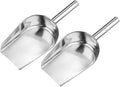 Stainless Steel Ice Cube Shovel 9.84In Flat Bottom Food Scoop for Kitchen Bar Beans Flour Candy Multipurpose Small Metal Shovel