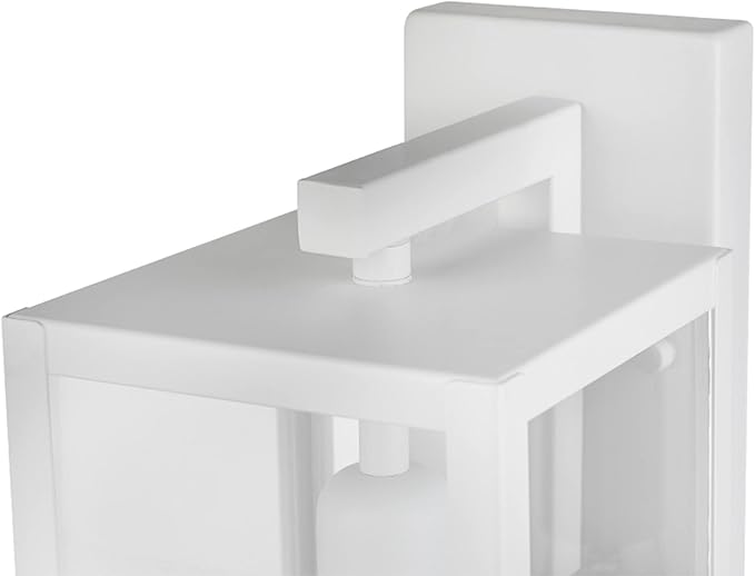 GLOBE Electric 44836 Bowery 1-Light Outdoor Indoor Wall Sconce Matte White Clear Glass Shade