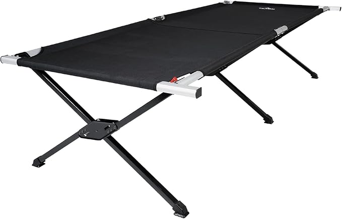Teton Outfitter Camping Cot Heavy-Duty Oversized Folding Cot for Adults Comfortable Elevated Sleeping Bed Easy Setup