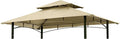 Grill Gazebo Replacement Canopy Roof – Hugline 5x8 Outdoor Grill Shelter Canopy Top Double Tiered BBQ Tent Cover Fit for Model L-GG001PST-F (Beige)