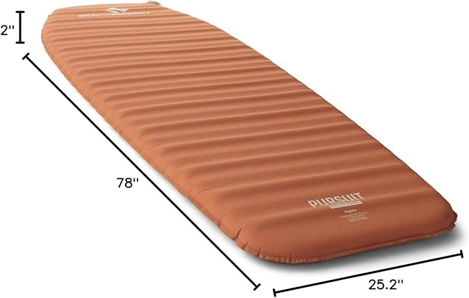 Sea to Summit Pursuit Self-Inflating Sleeping Mat for Camping and Backpacking Tapered - Large (78 x 25 x 2 inches)